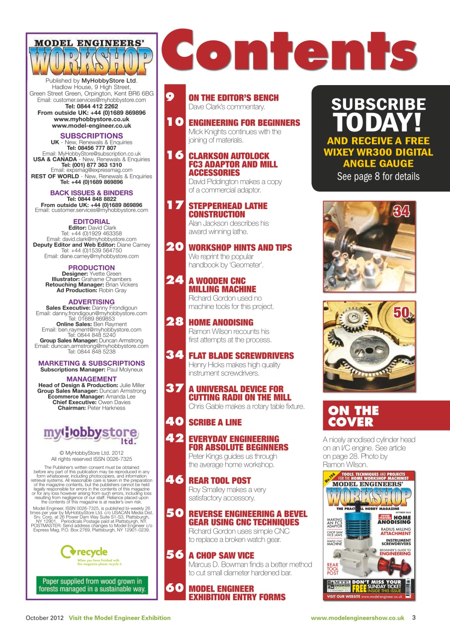 Model Engineer & Workshop Magazine Preview Pages