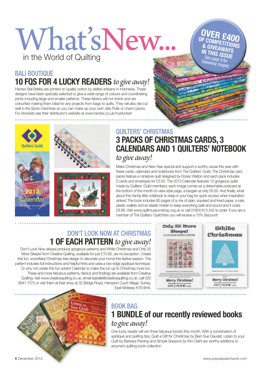 Popular Patchwork Magazine Preview Pages