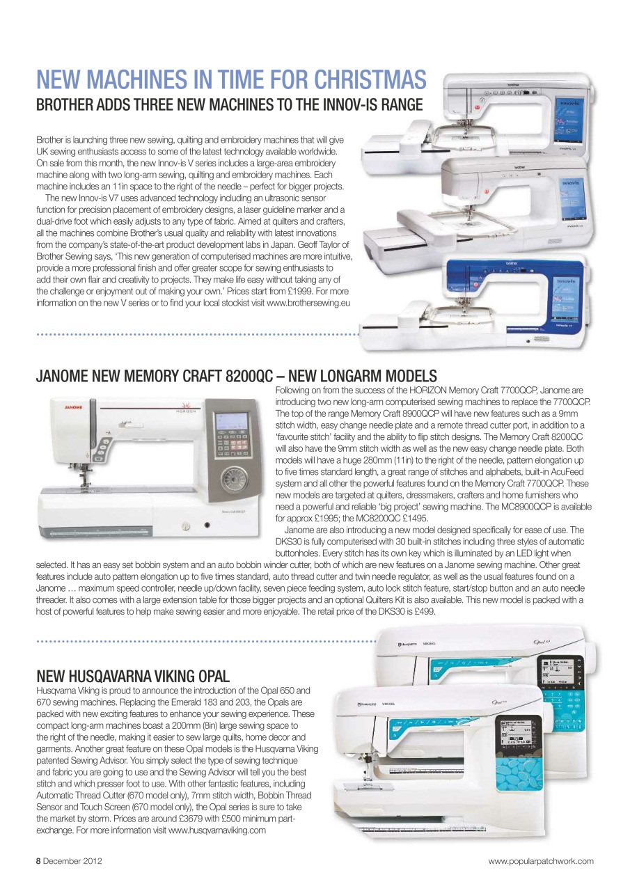 Popular Patchwork Magazine Preview Pages