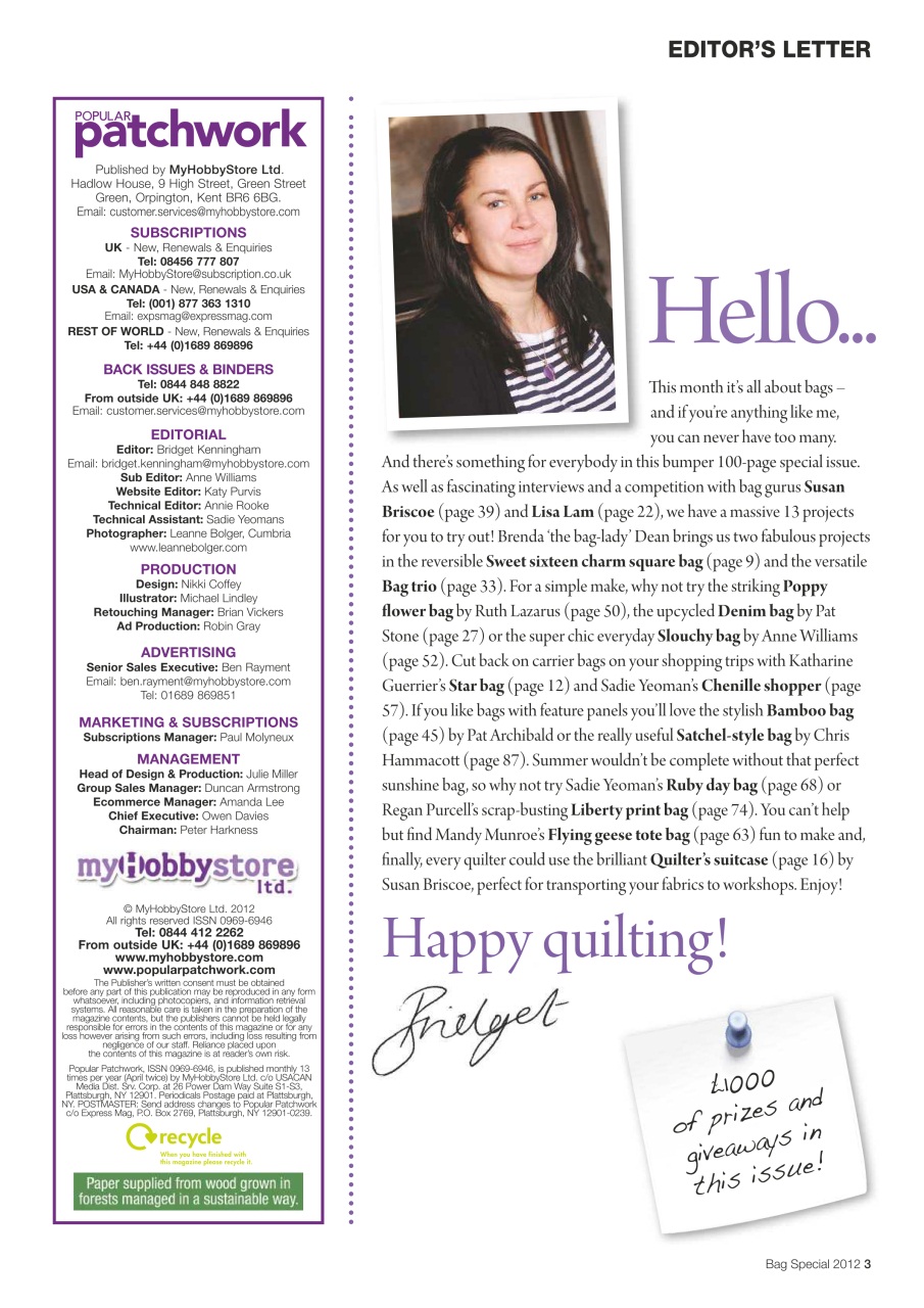 Popular Patchwork Magazine Preview Pages