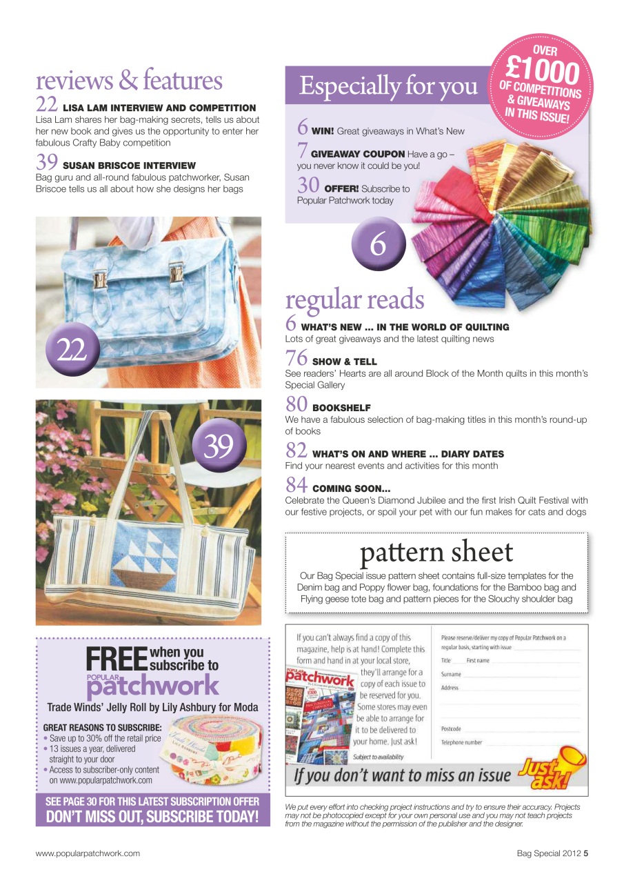 Popular Patchwork Magazine Preview Pages