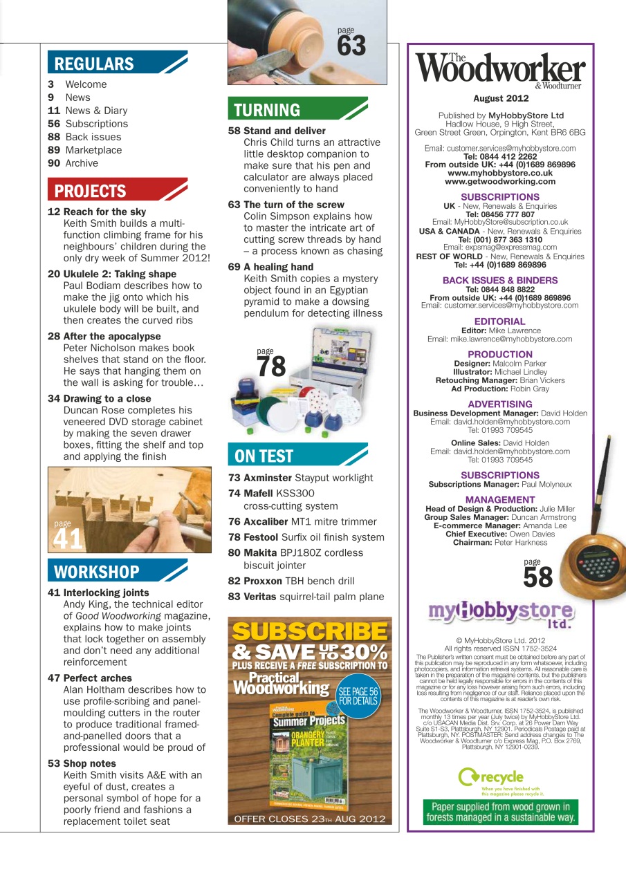 The Woodworker Magazine Preview Pages