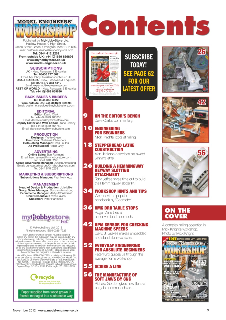 Model Engineer & Workshop Magazine Preview Pages