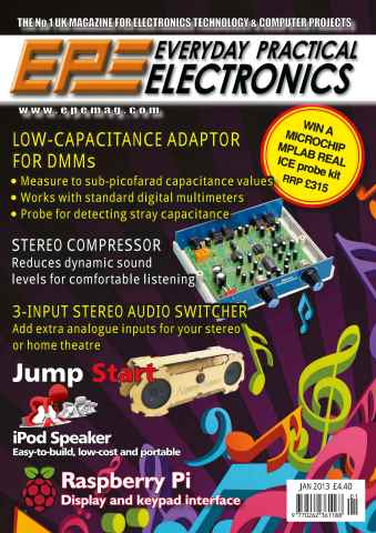 Practical Electronics issue EPE January 2013