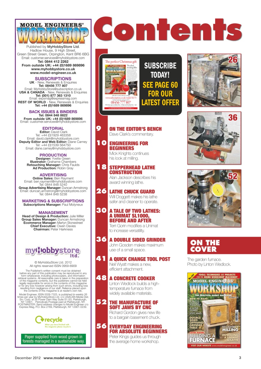 Model Engineer & Workshop Magazine Preview Pages