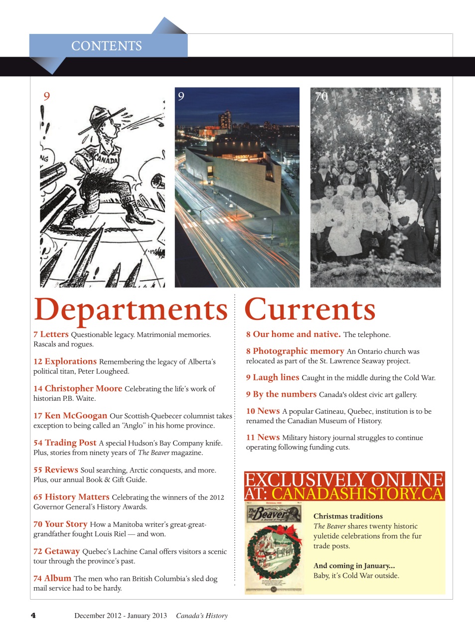 Canada's History Preview Pages