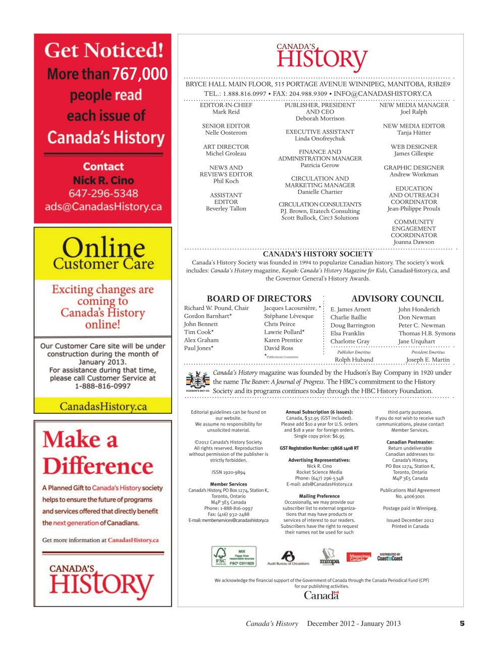 Canada's History Preview Pages