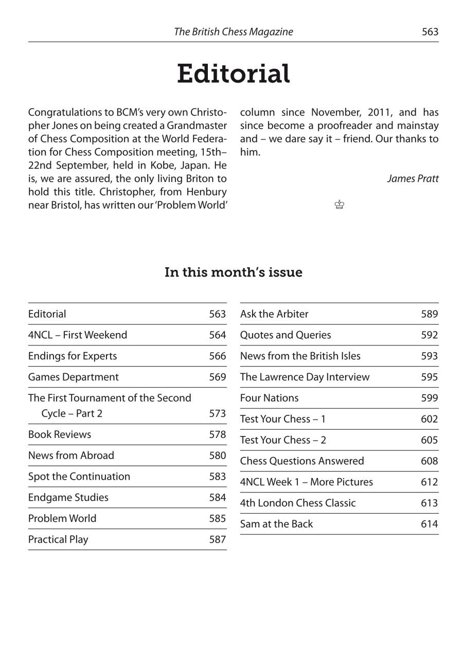British Chess Magazine Preview Pages