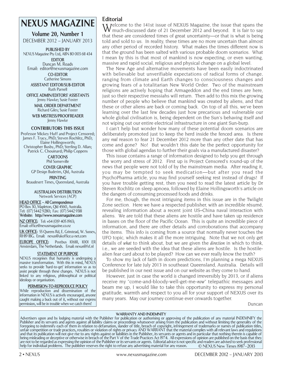 Nexus Magazine Preview Pages