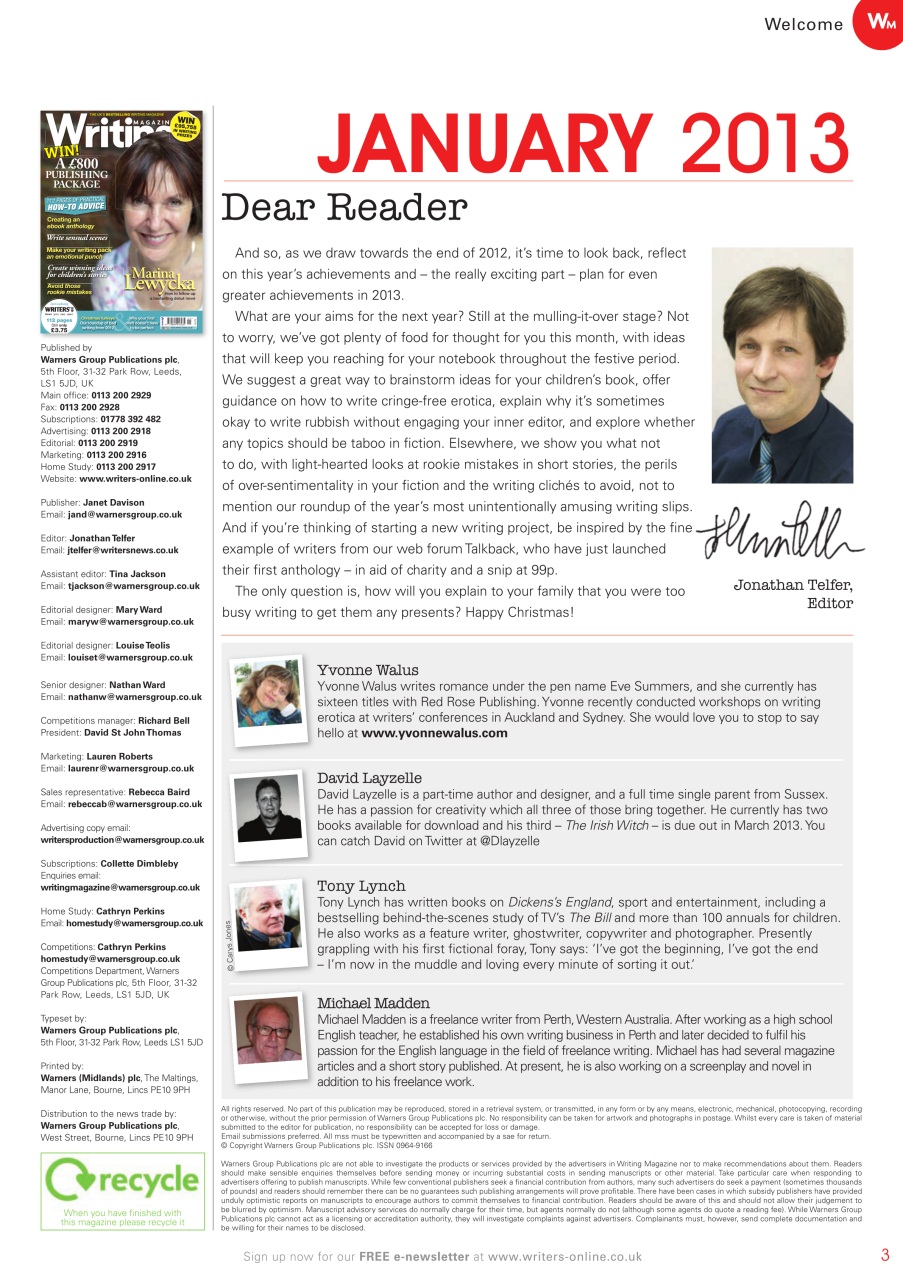 Writing Magazine Preview Pages