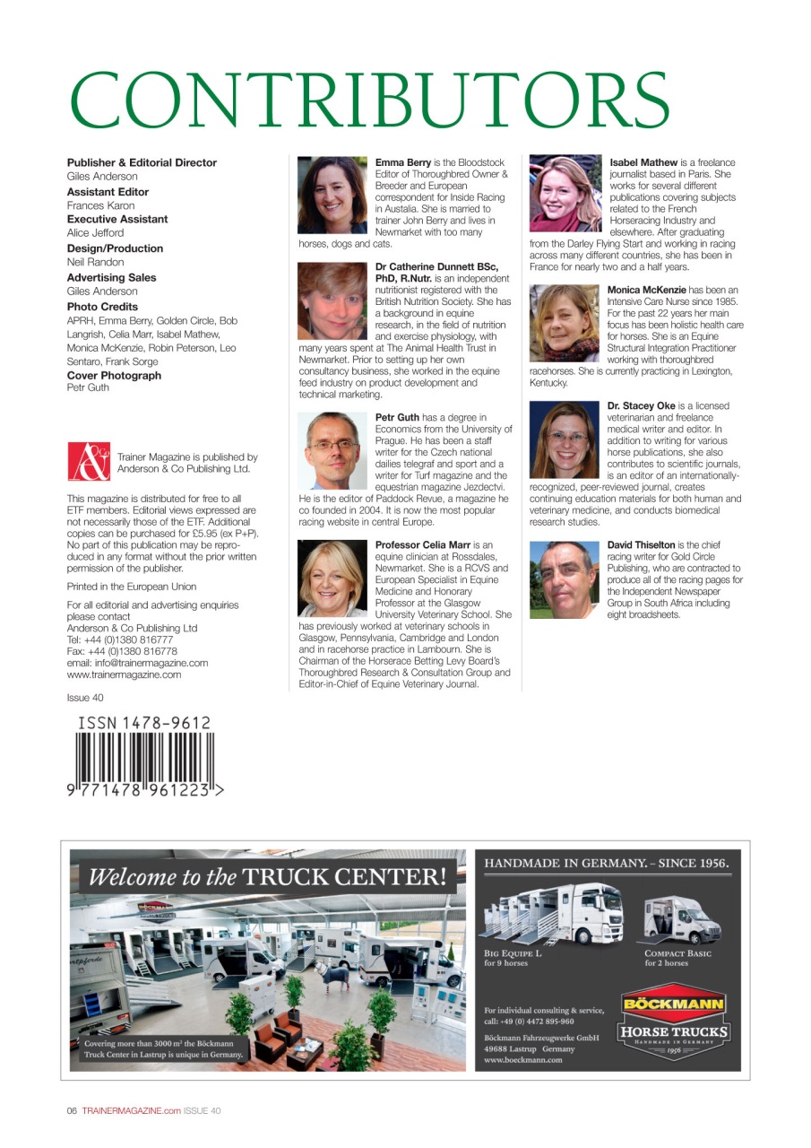 European Trainer Magazine - horse racing Preview Pages