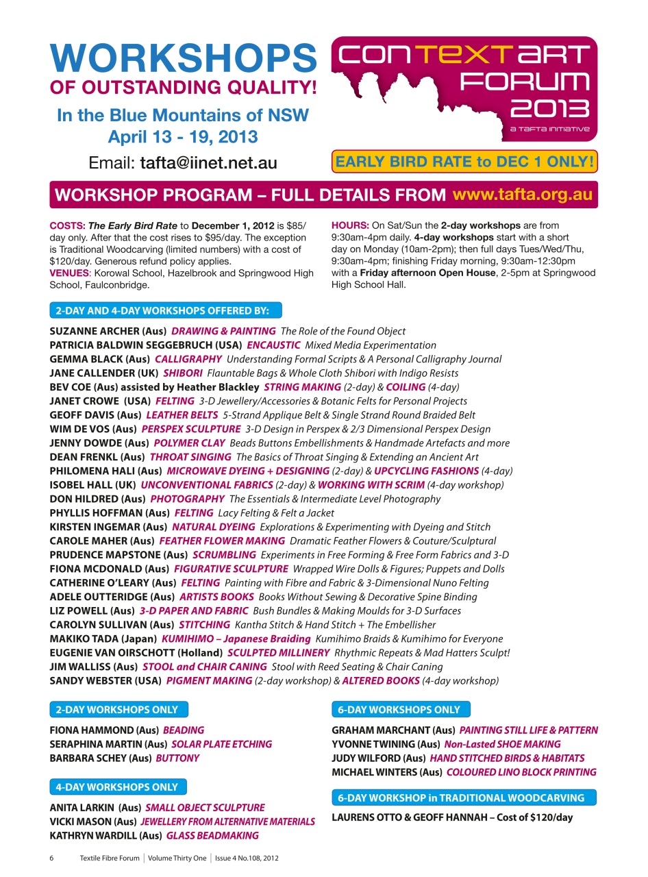 Textile Fibre Forum Preview Pages