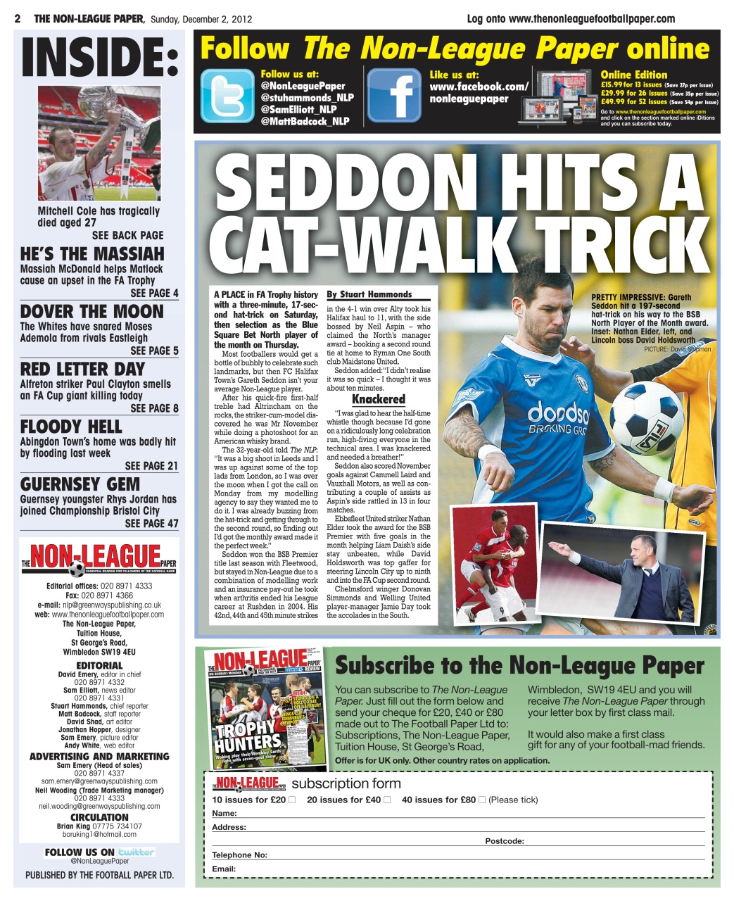 The Non-League Football Paper Preview Pages