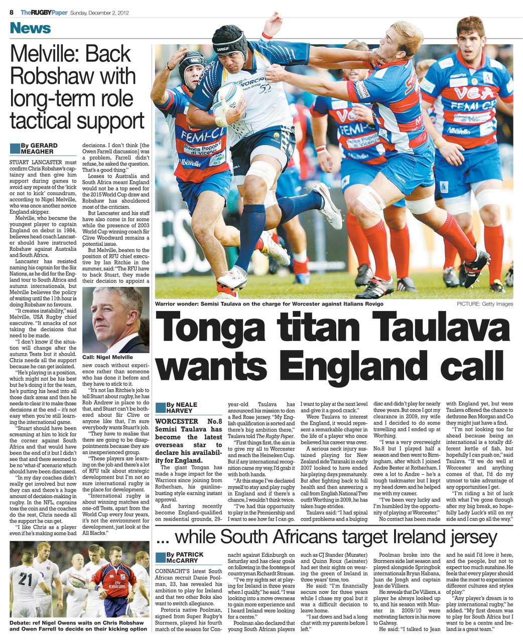The Rugby Paper Preview Pages