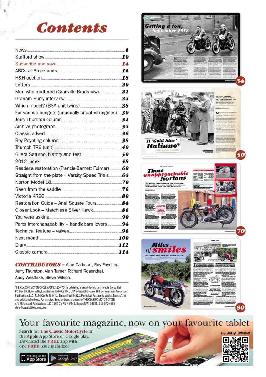 The Classic MotorCycle Preview Pages
