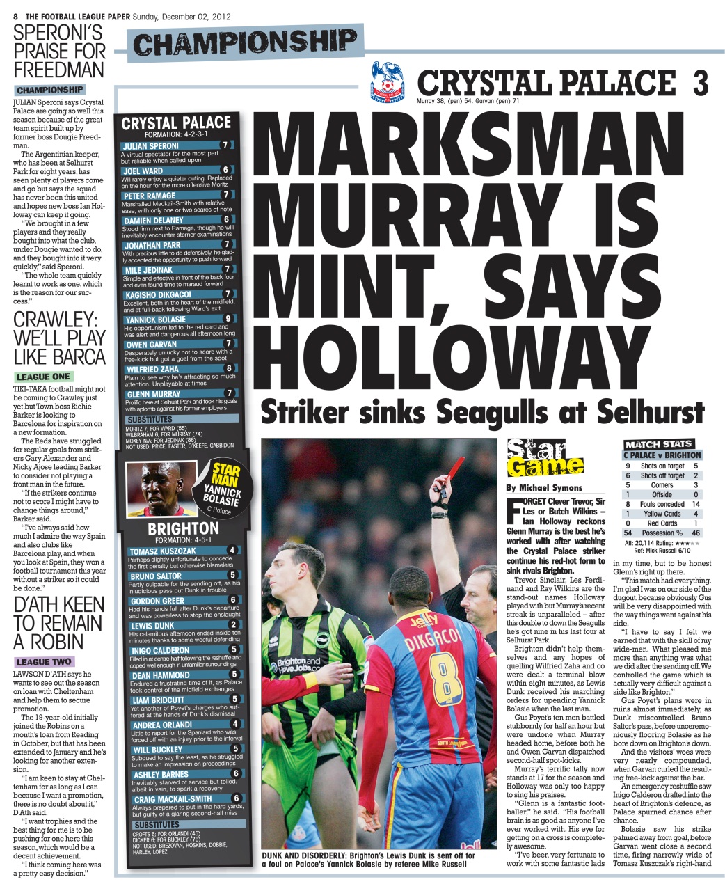 The Football League Paper Preview Pages