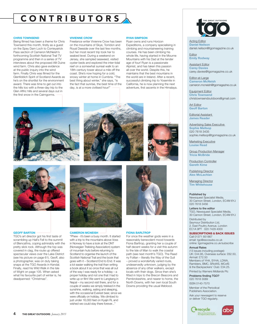 TGO - The Great Outdoors Magazine Preview Pages