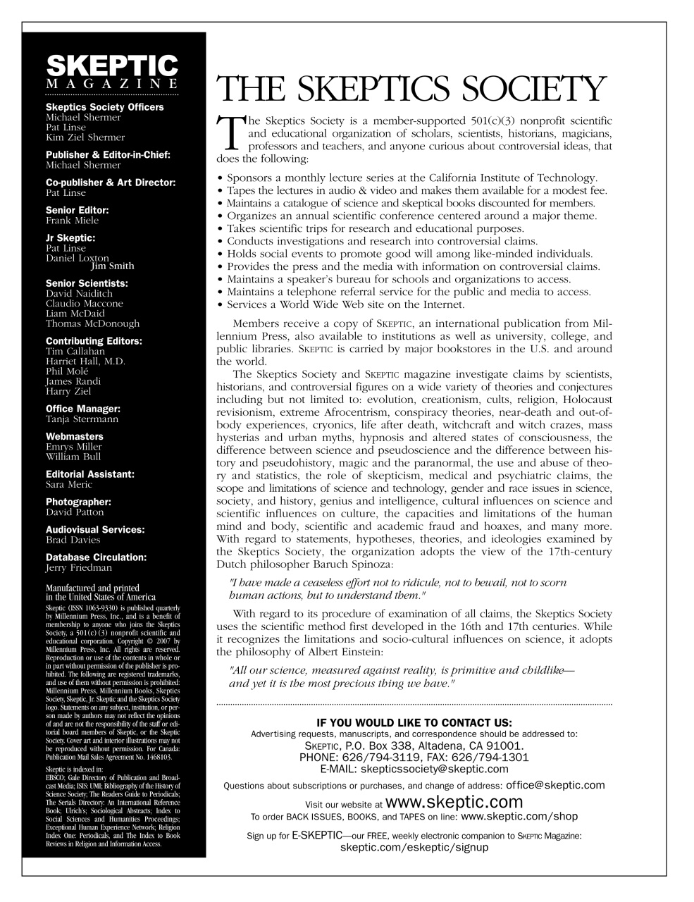 Skeptic Preview Pages