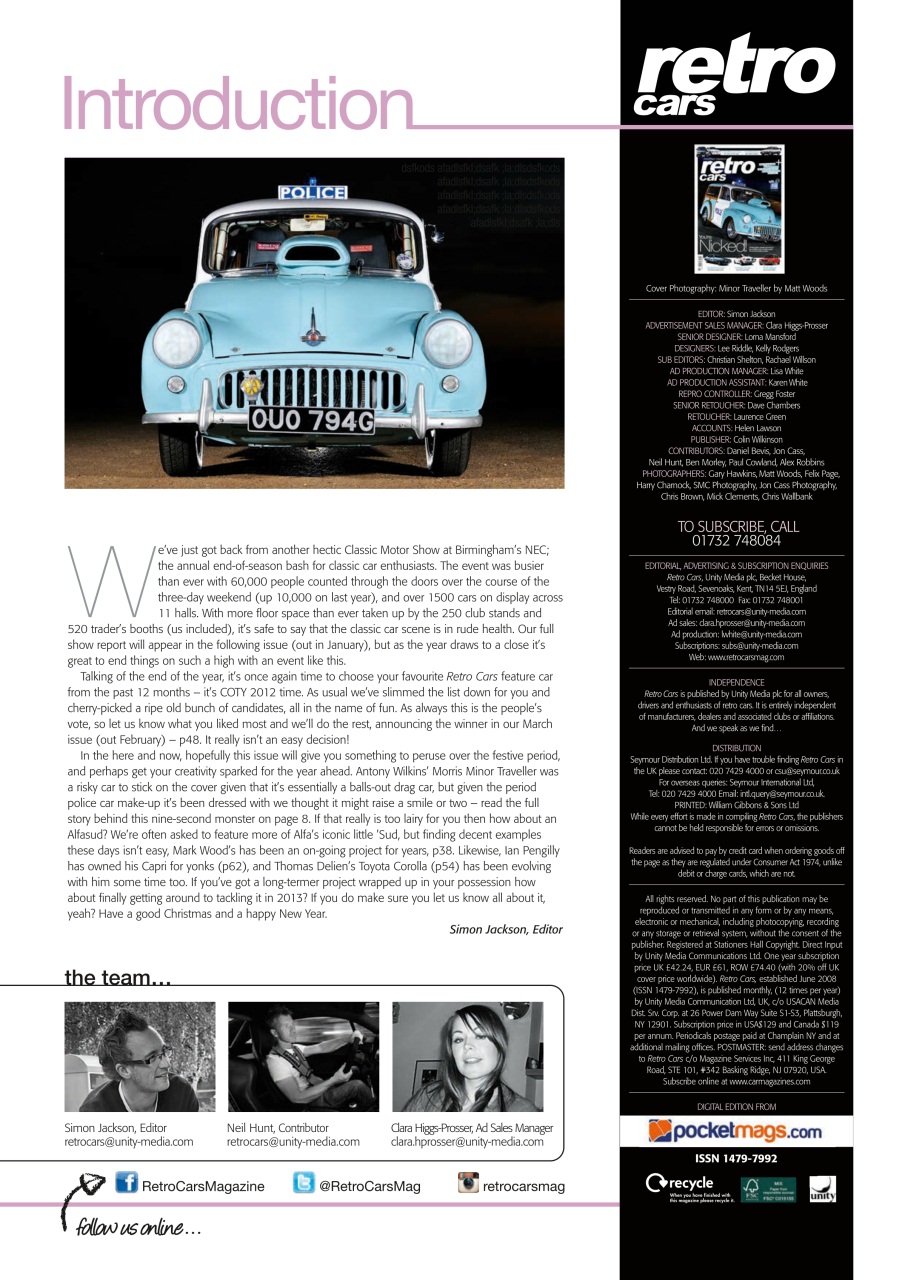 Retro Cars Preview Pages