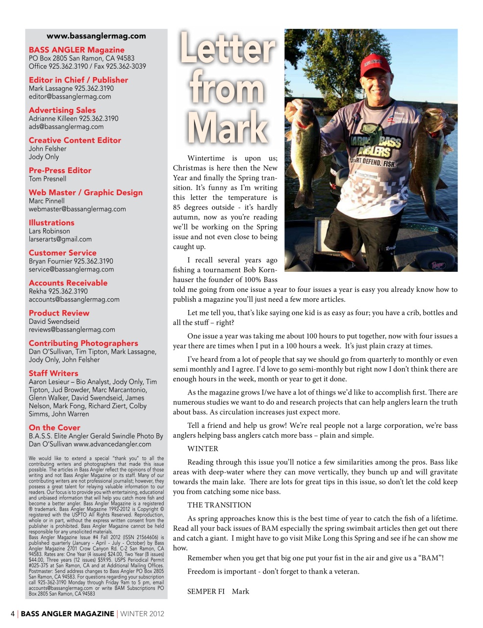 BASS ANGLER MAGAZINE Preview Pages