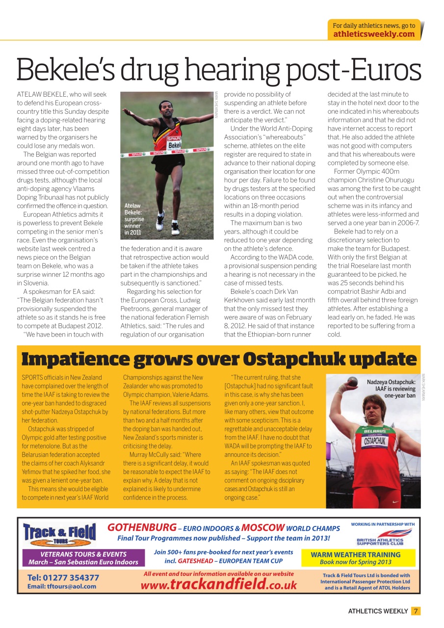 AW – Athletics Weekly Magazine Preview Pages