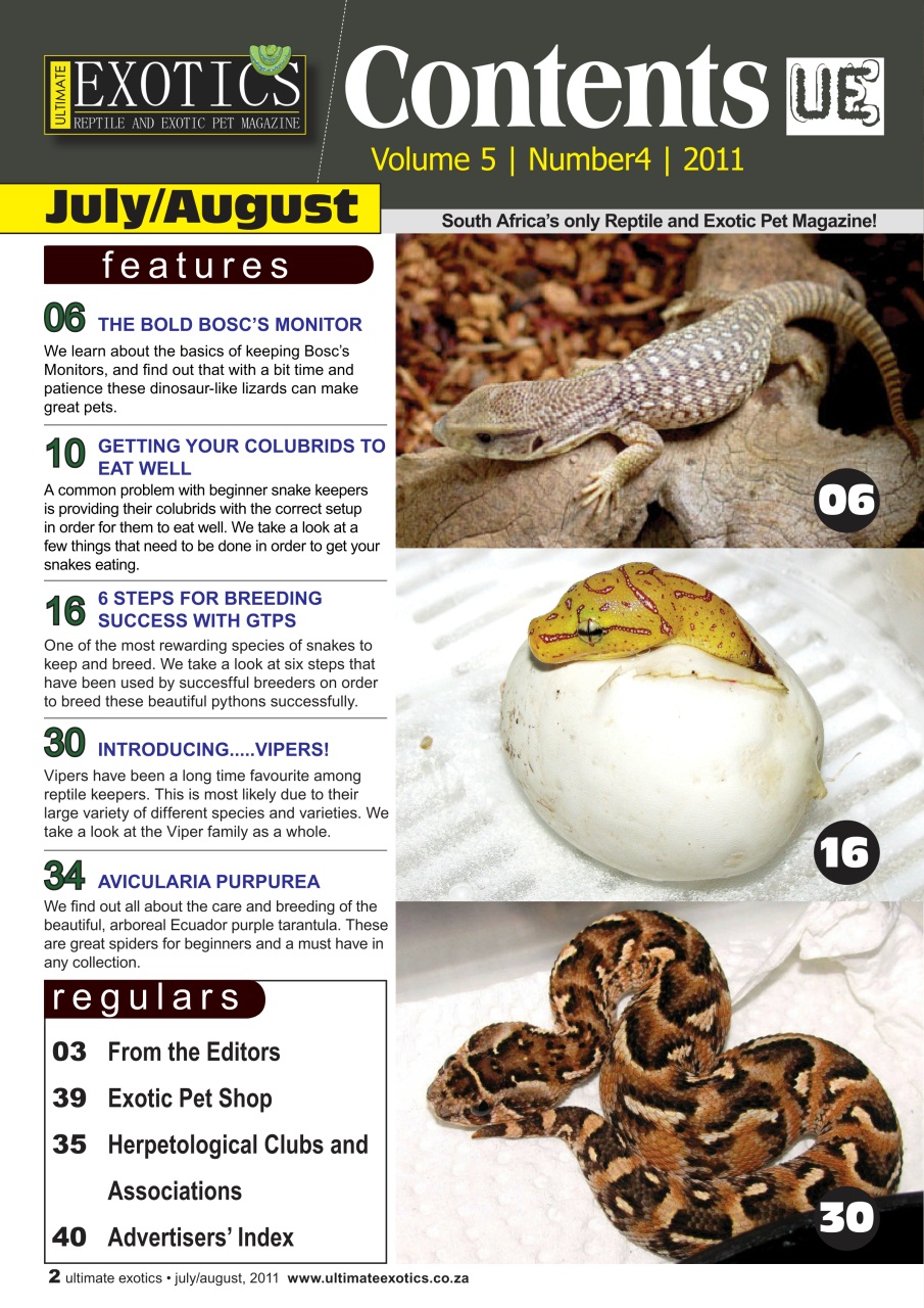 Ultimate Exotics Preview Pages