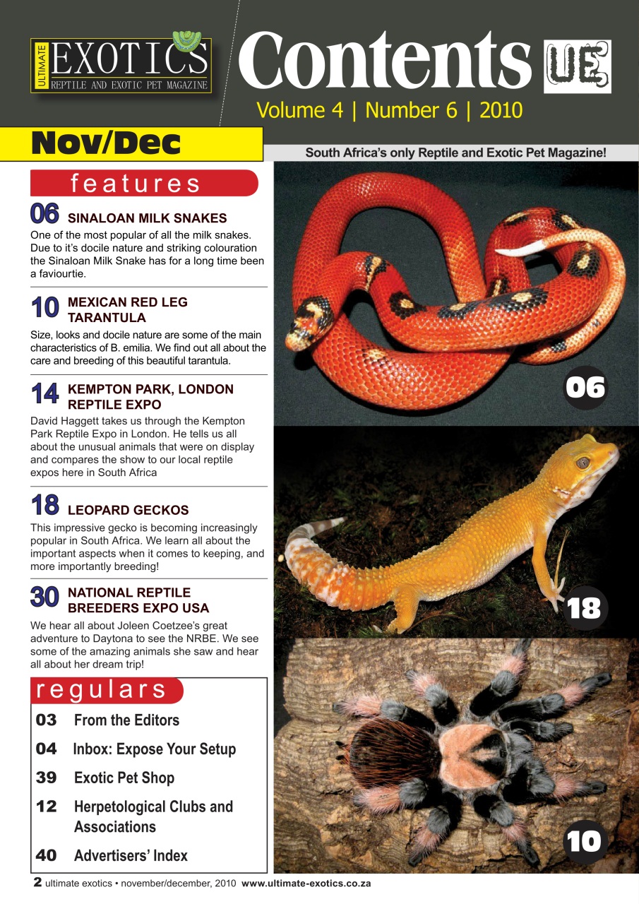 Ultimate Exotics Preview Pages