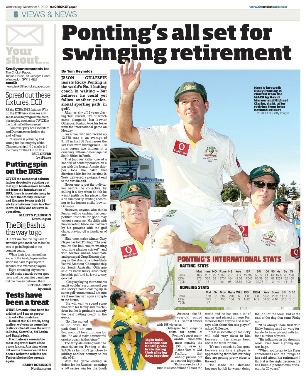 The Cricket Paper Preview Pages
