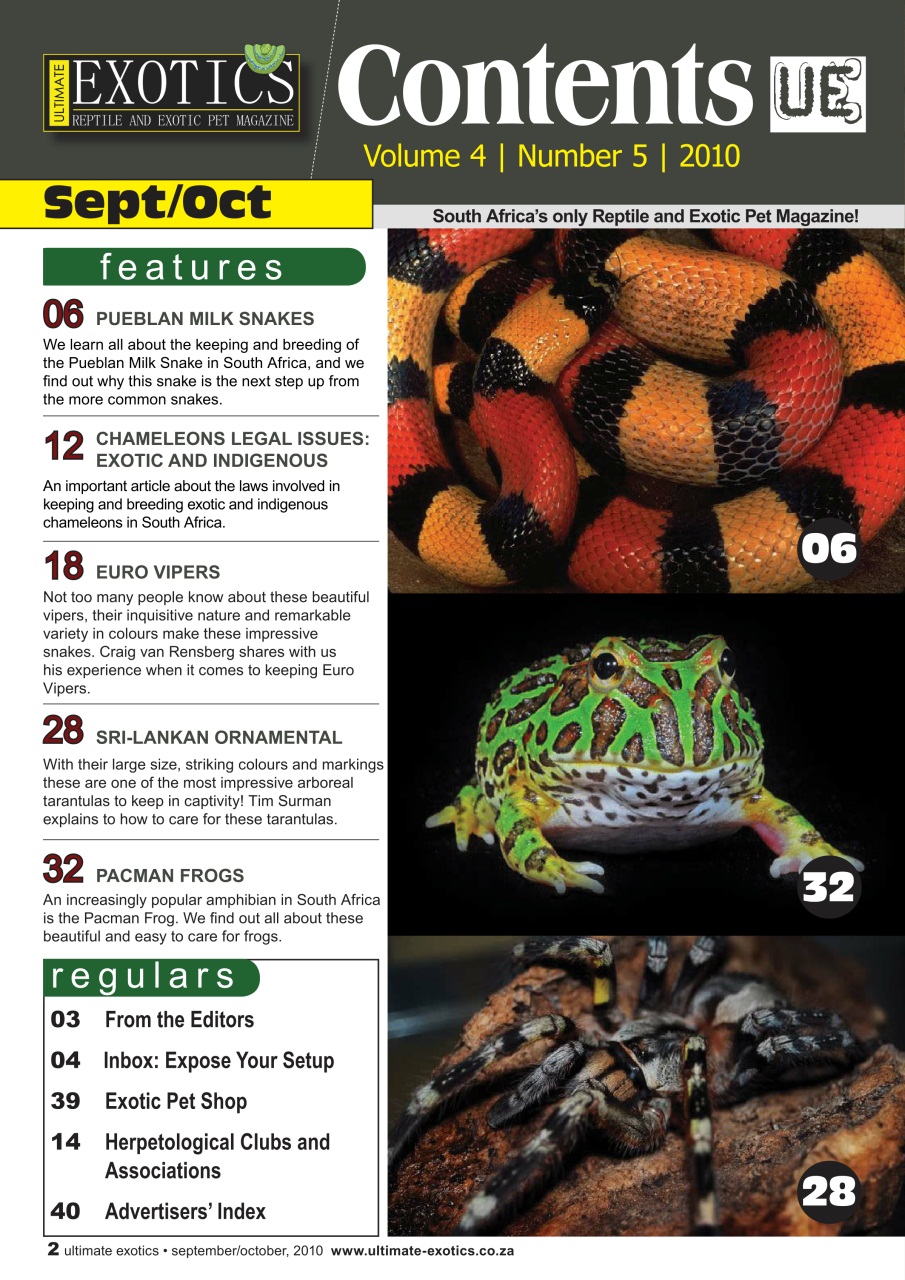 Ultimate Exotics Preview Pages