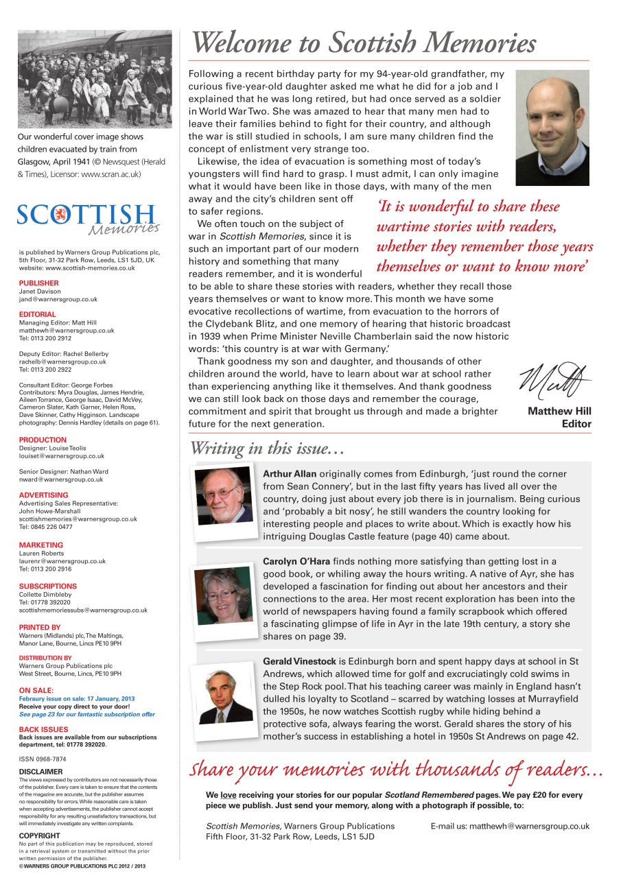 Scottish Memories Preview Pages