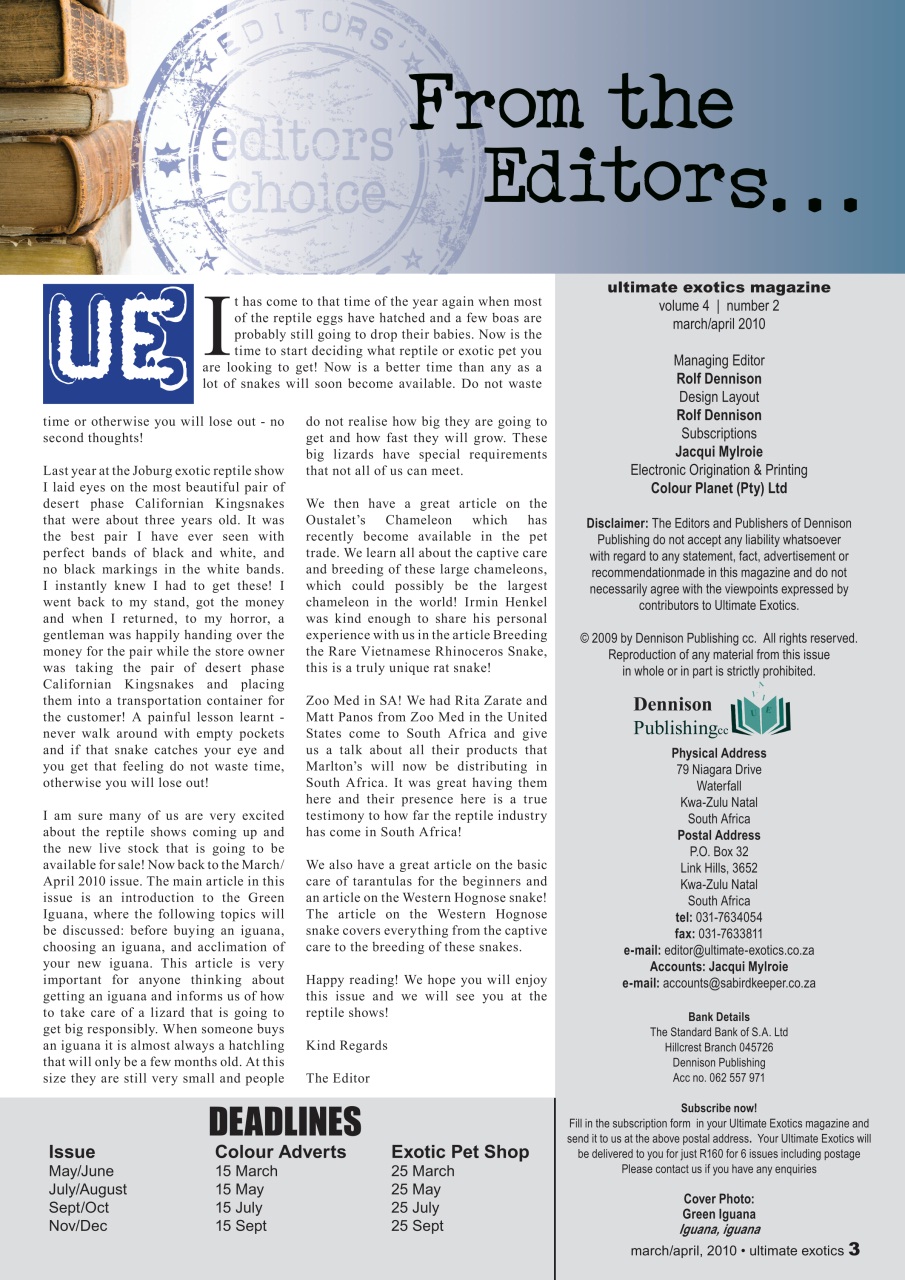 Ultimate Exotics Preview Pages