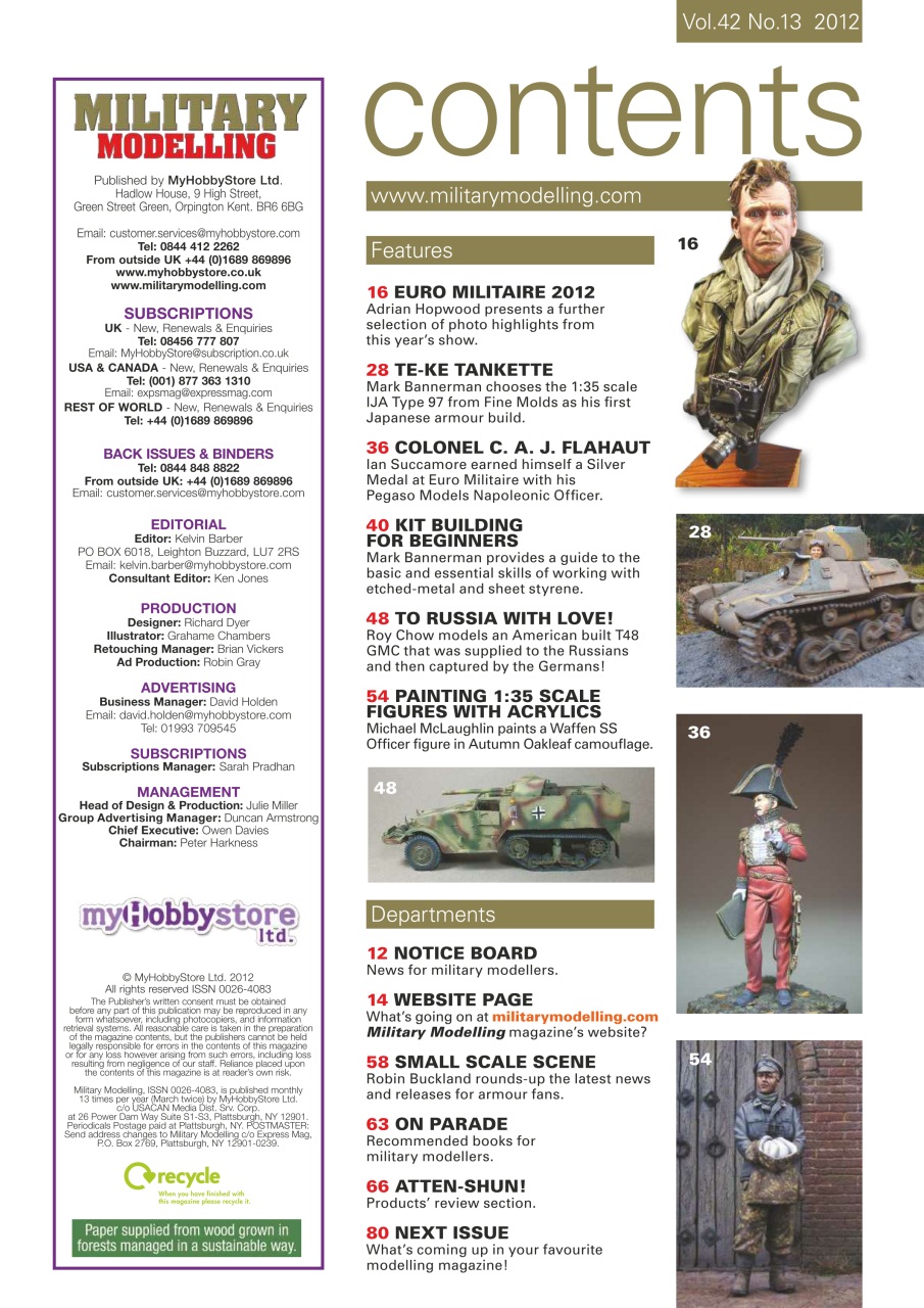 Military Modelling International Magazine Preview Pages