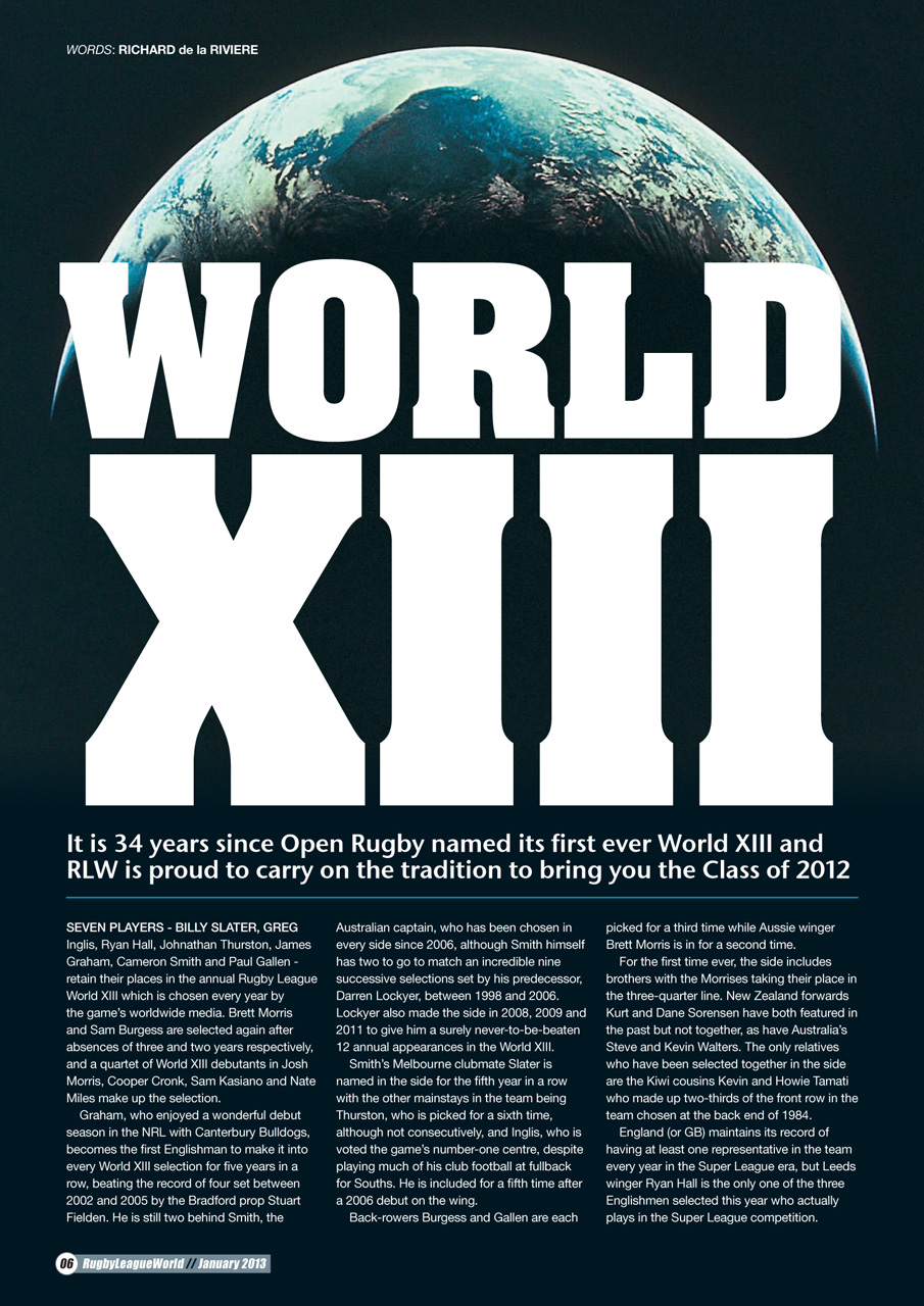 Rugby League World Preview Pages