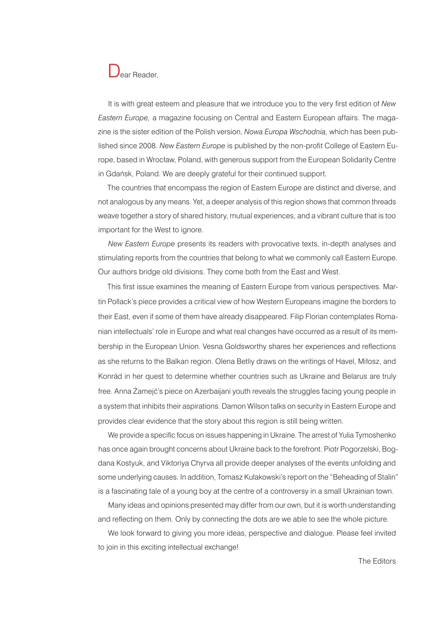 New Eastern Europe Preview Pages