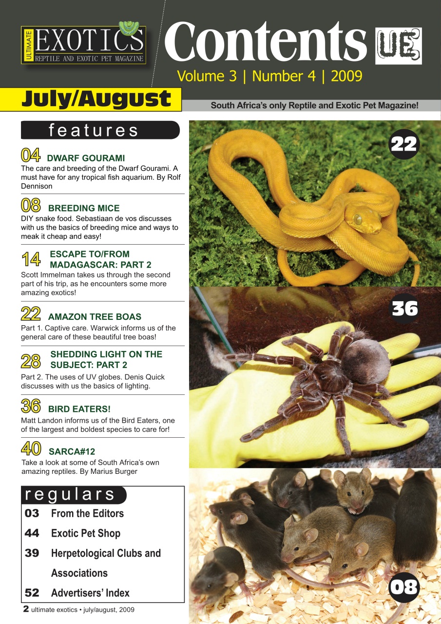 Ultimate Exotics Preview Pages