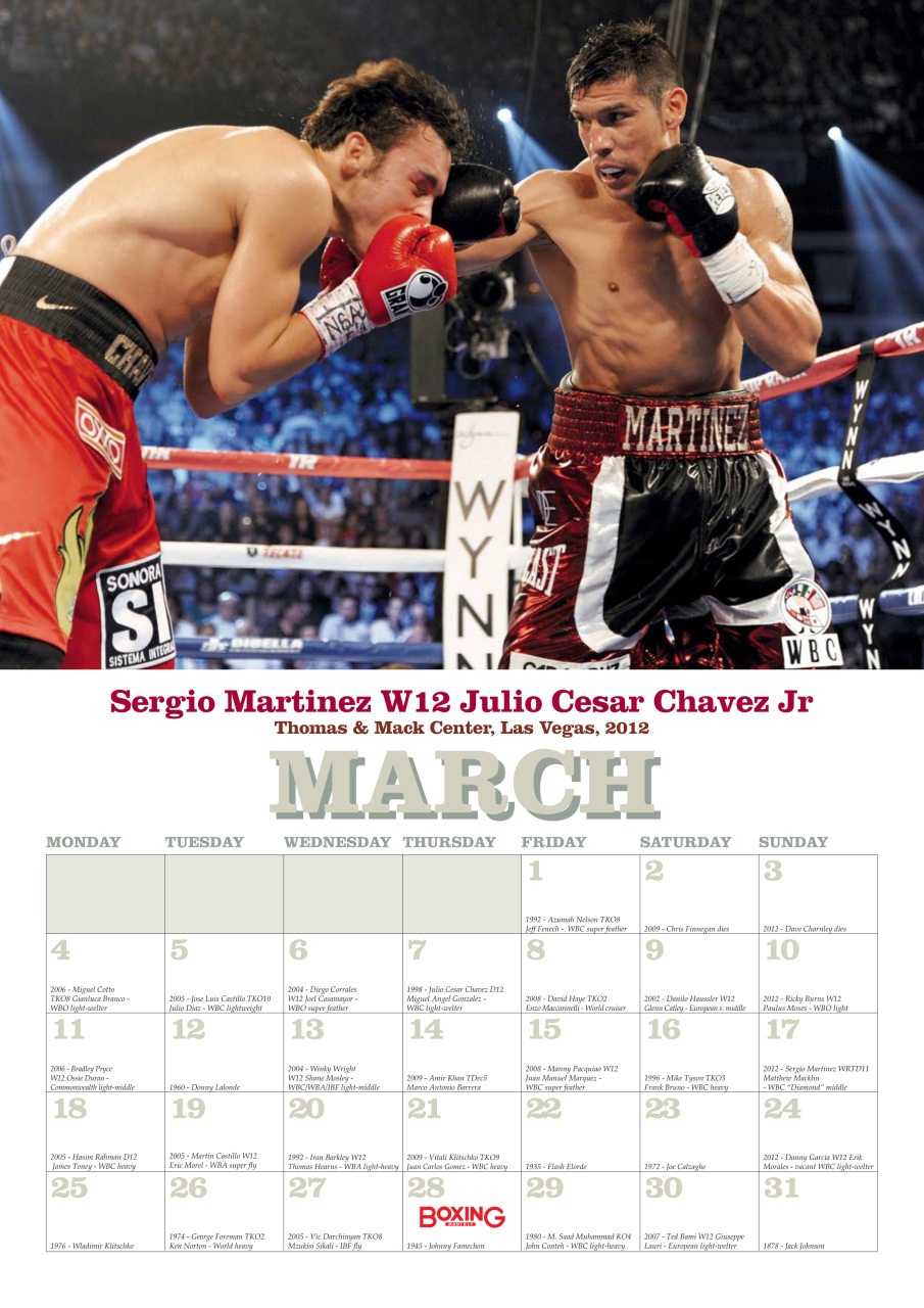 Boxing Monthly Preview Pages
