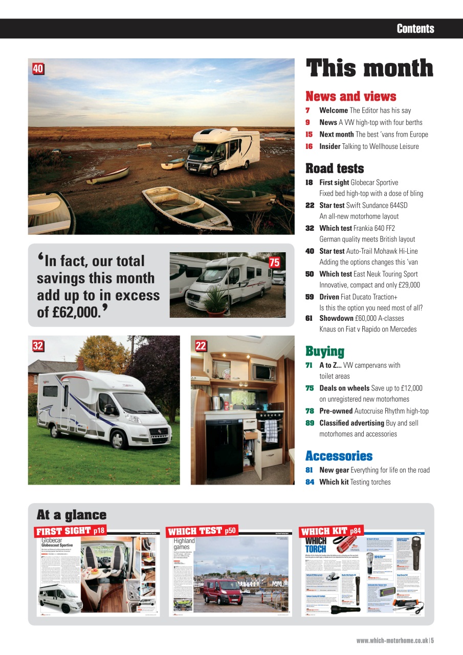 What Motorhome magazine Preview Pages