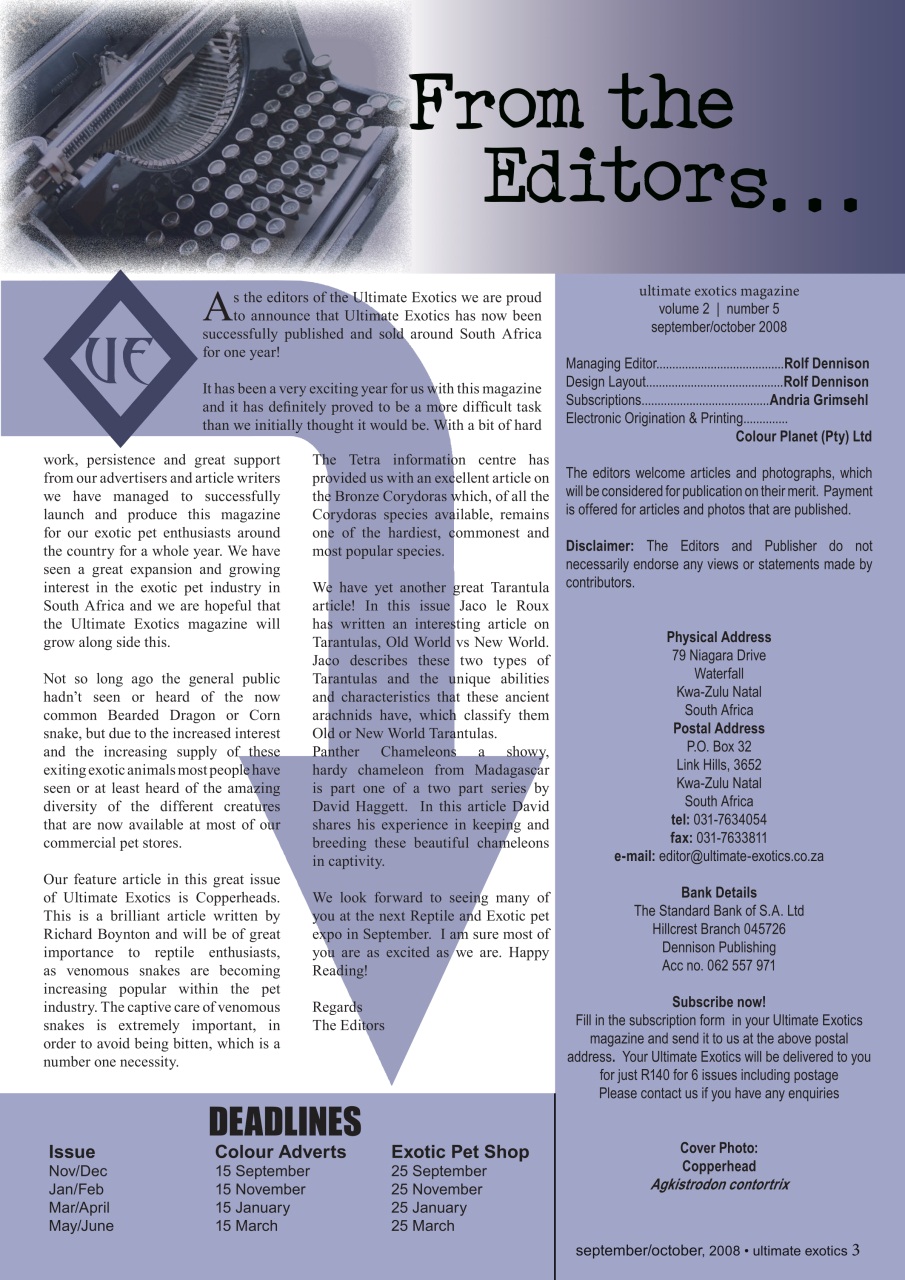 Ultimate Exotics Preview Pages