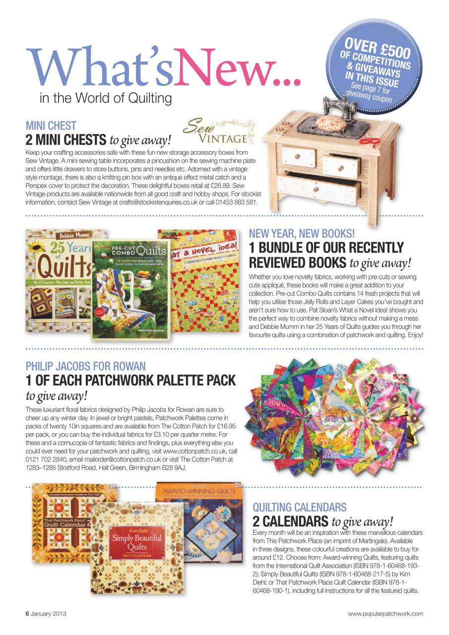 Popular Patchwork Magazine Preview Pages