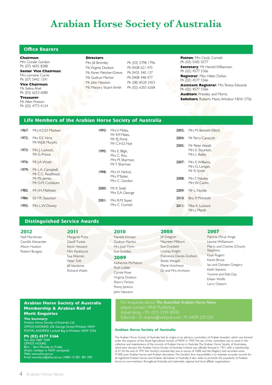 Australian Arabian Horse News Preview Pages