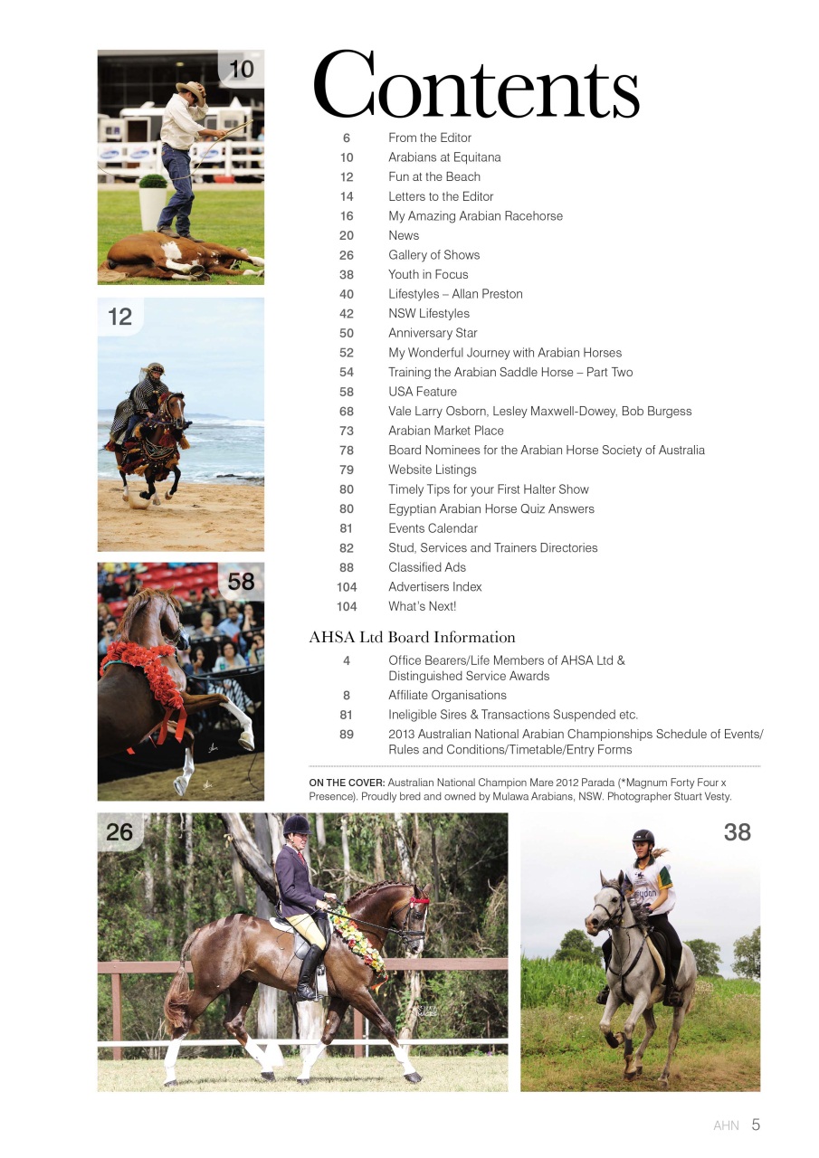 Australian Arabian Horse News Preview Pages
