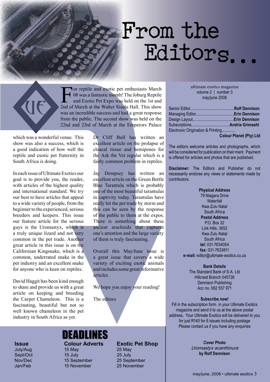 Ultimate Exotics Preview Pages