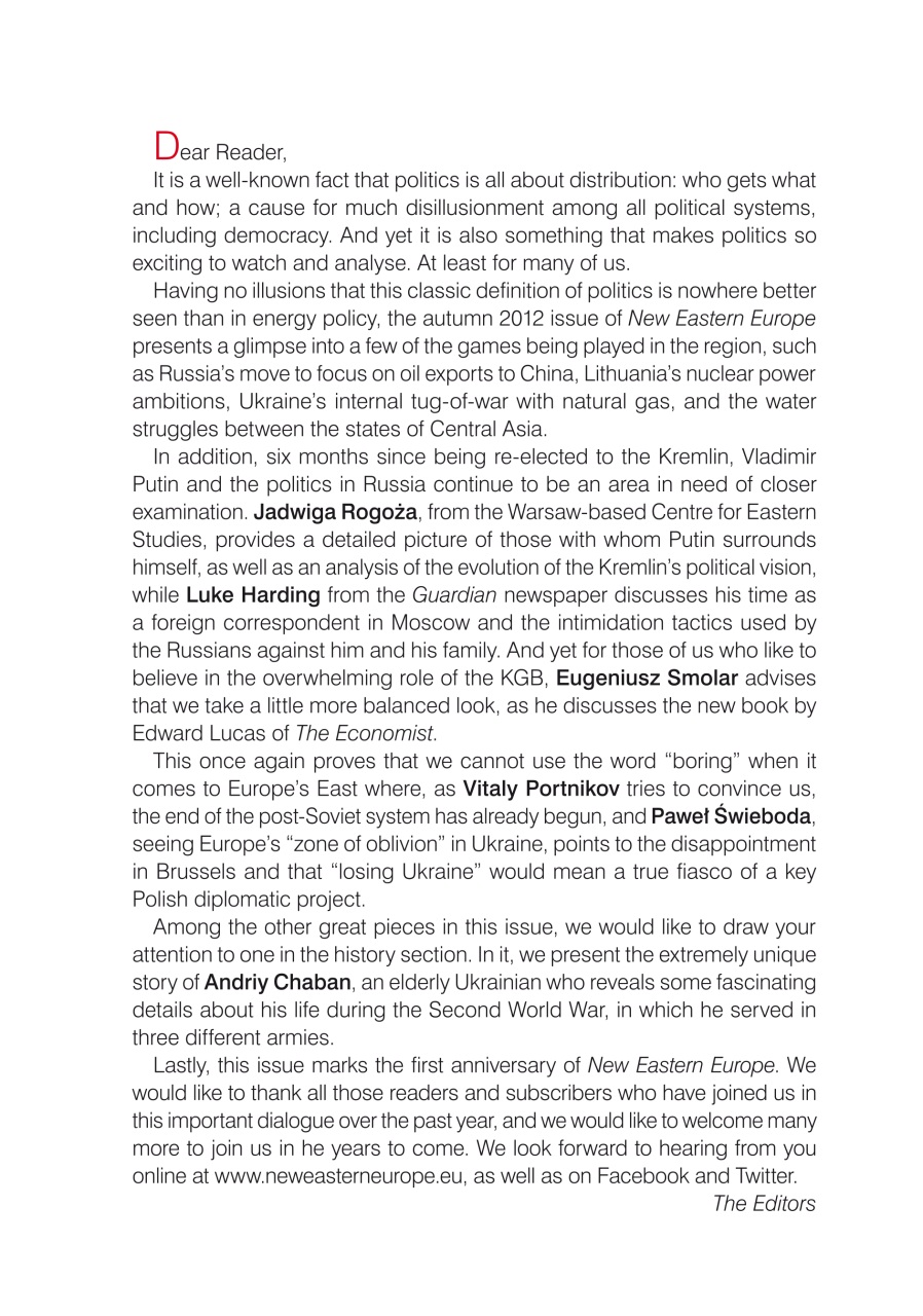 New Eastern Europe Preview Pages