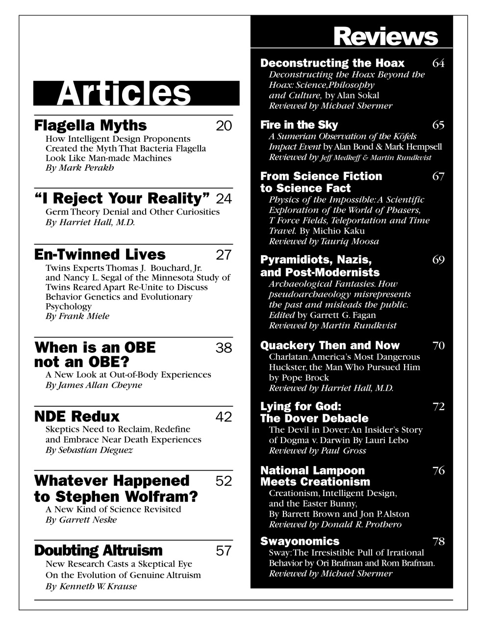 Skeptic Preview Pages