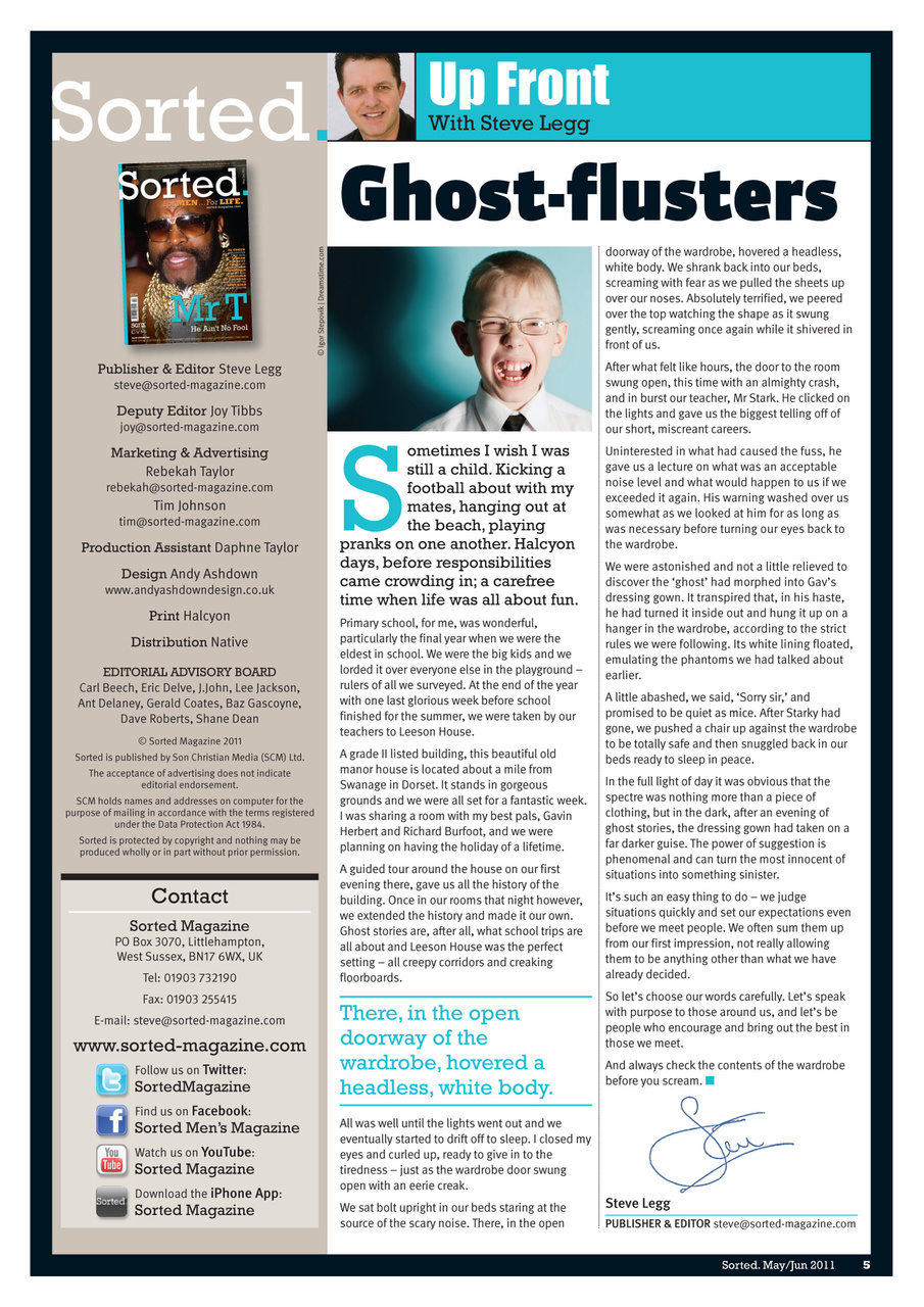 Sorted Magazine – The men's mag with morals Preview Pages