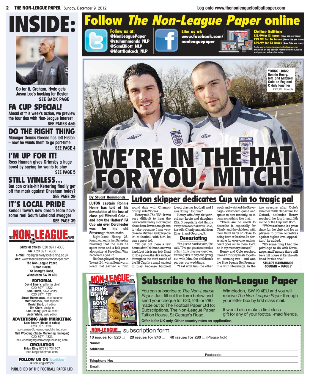 The Non-League Football Paper Preview Pages