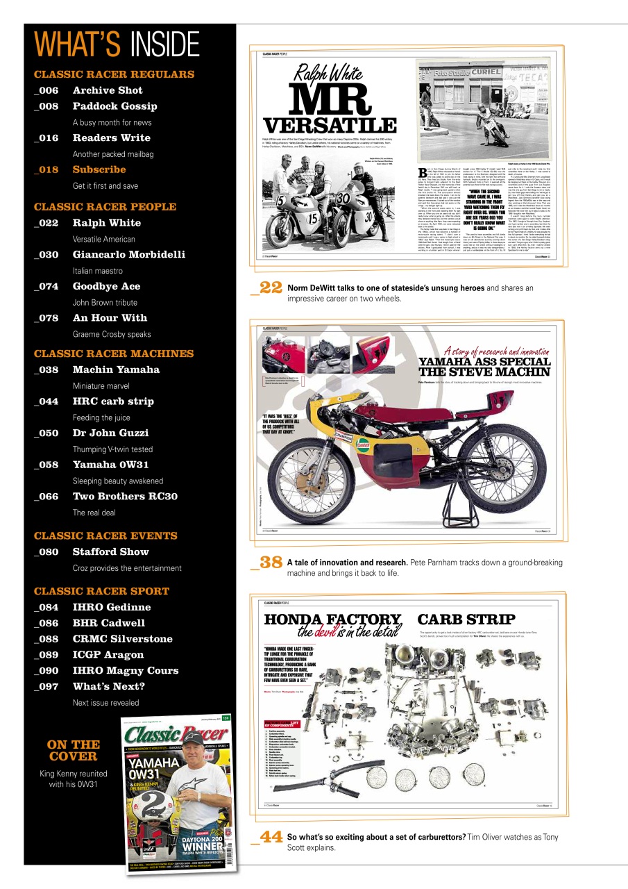 Classic Racer Preview Pages