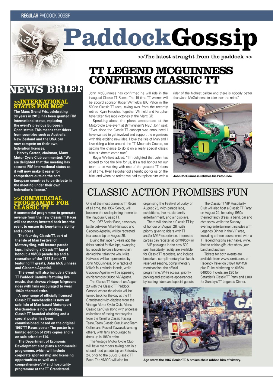 Classic Racer Preview Pages