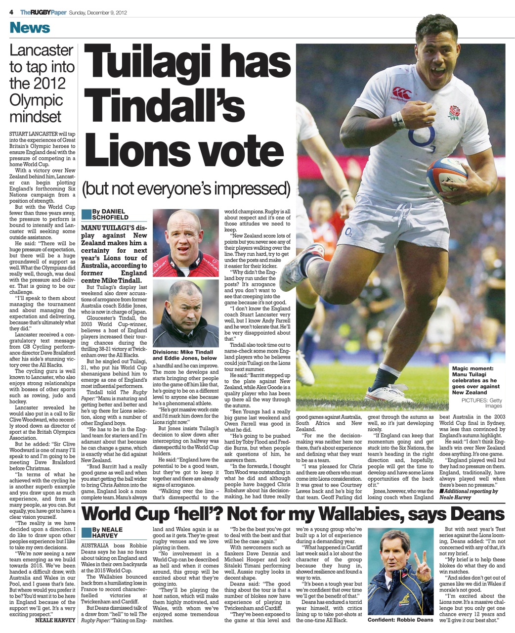 The Rugby Paper Preview Pages