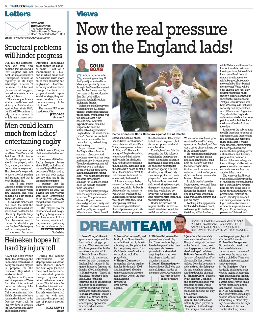 The Rugby Paper Preview Pages